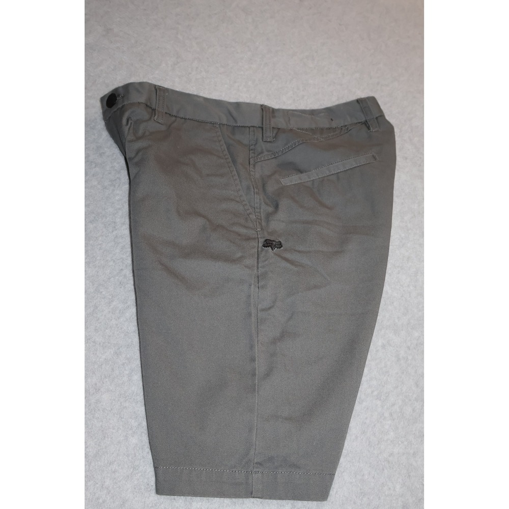Fox Racing Shorts Mens 30 Gray Chino Flat Front Casual Skate Moto Khakis